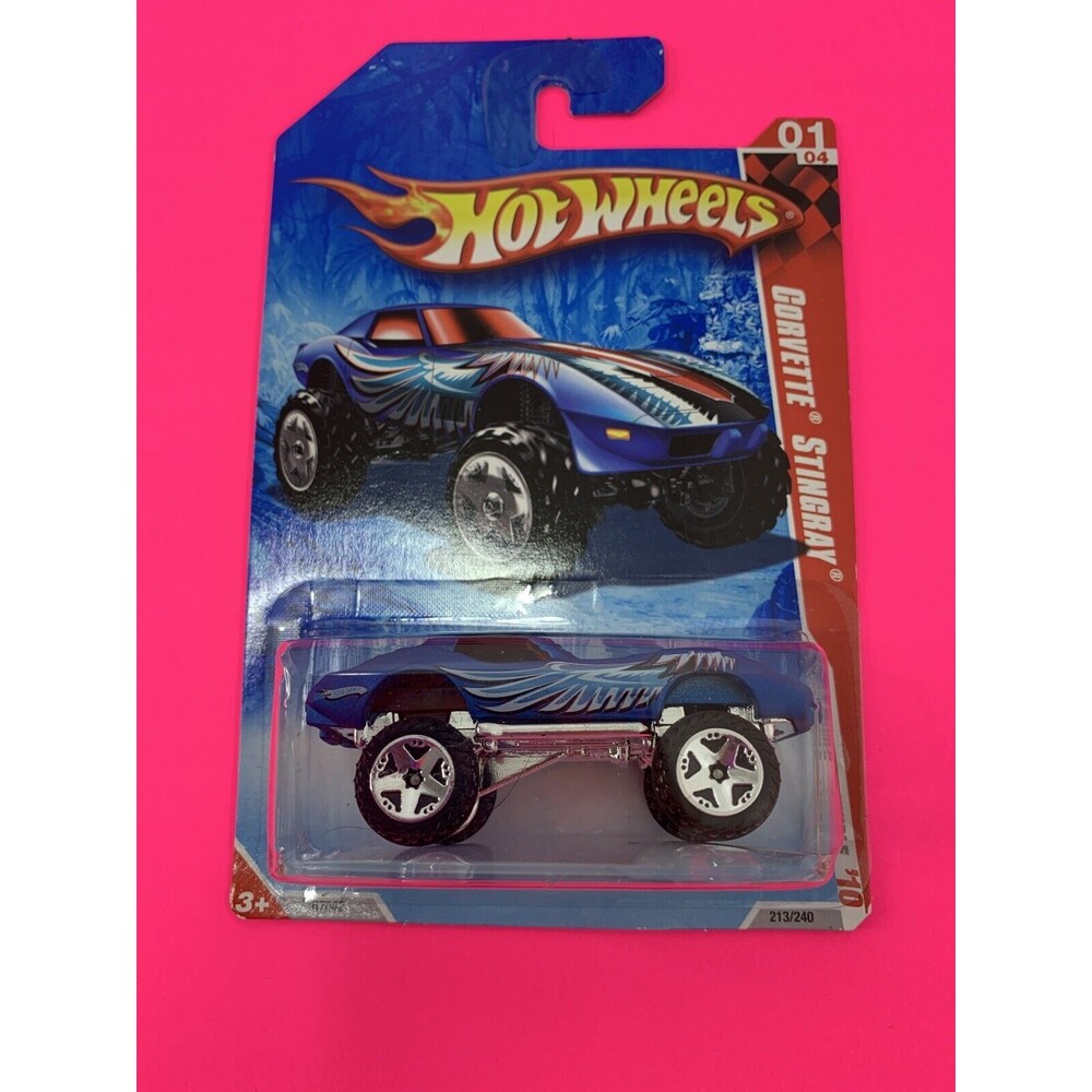 2010 Hot Wheels Mainline Race World JUNGLE CORVETTE STINGRAY - Satin Blue